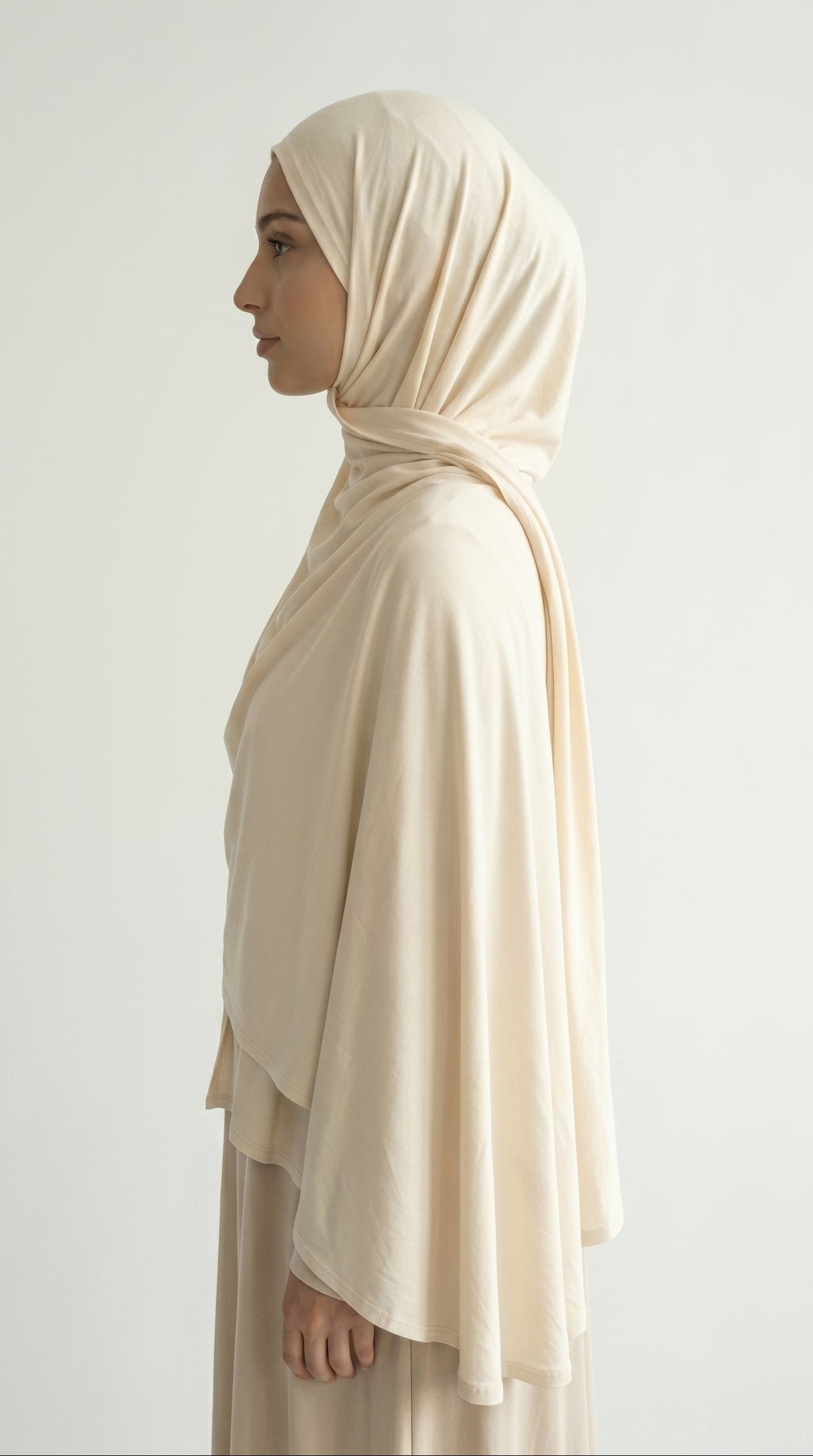 Hijab Jersey Bamboo - Vanille