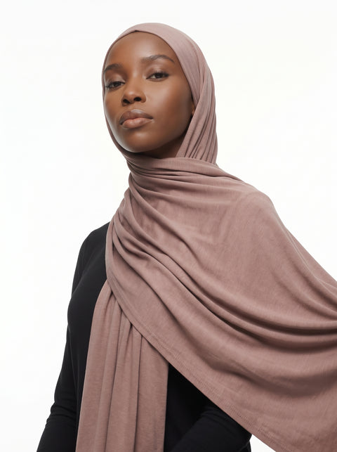 Hijab Coton - Taupe Rosé — AÏKARA Paris