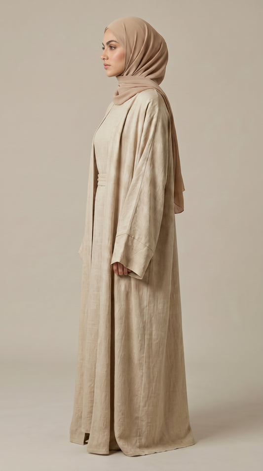Abaya Dune Beige Sand — AÏKARA Paris