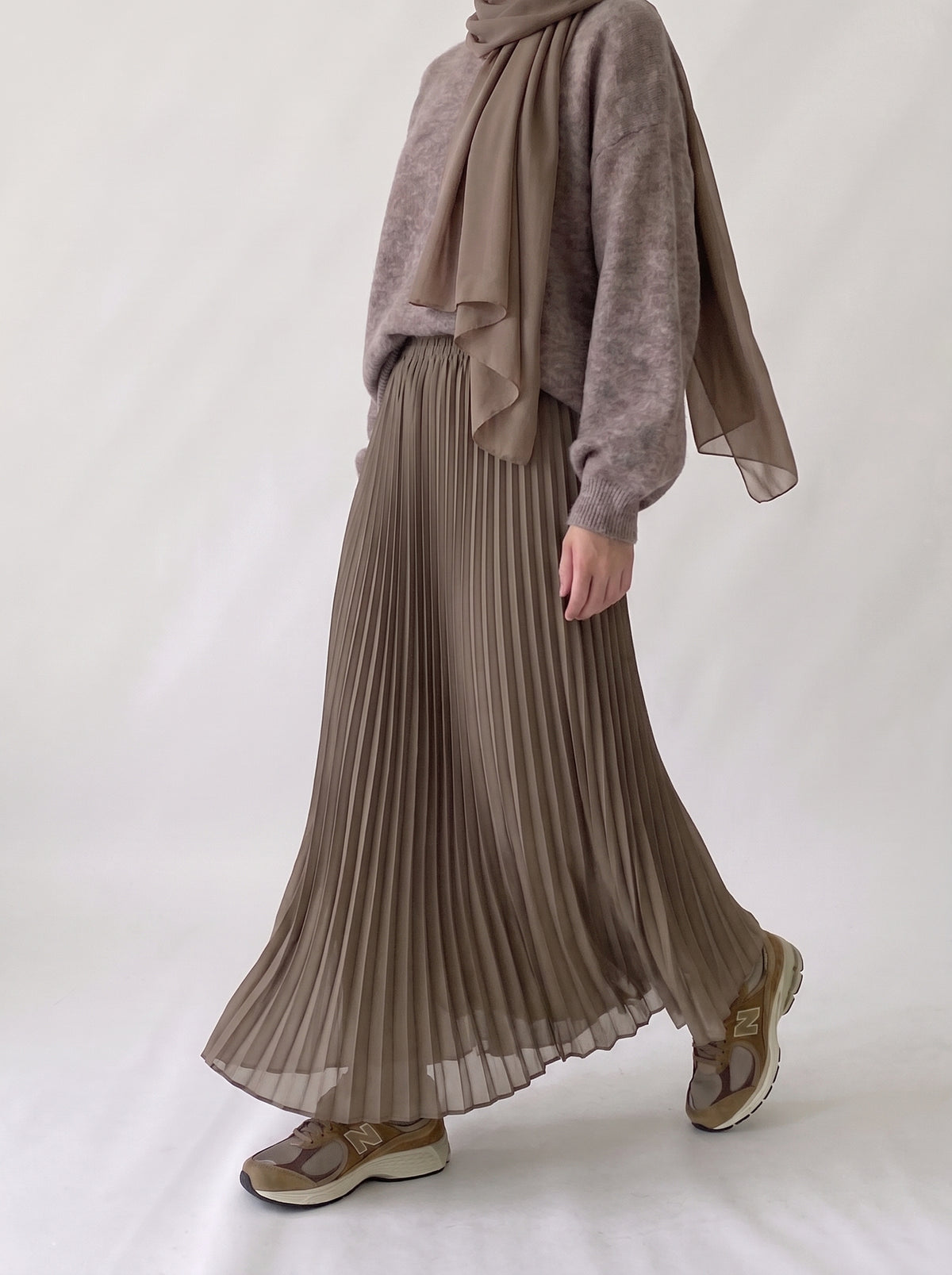 Jupe Pleated - Stone Taupe