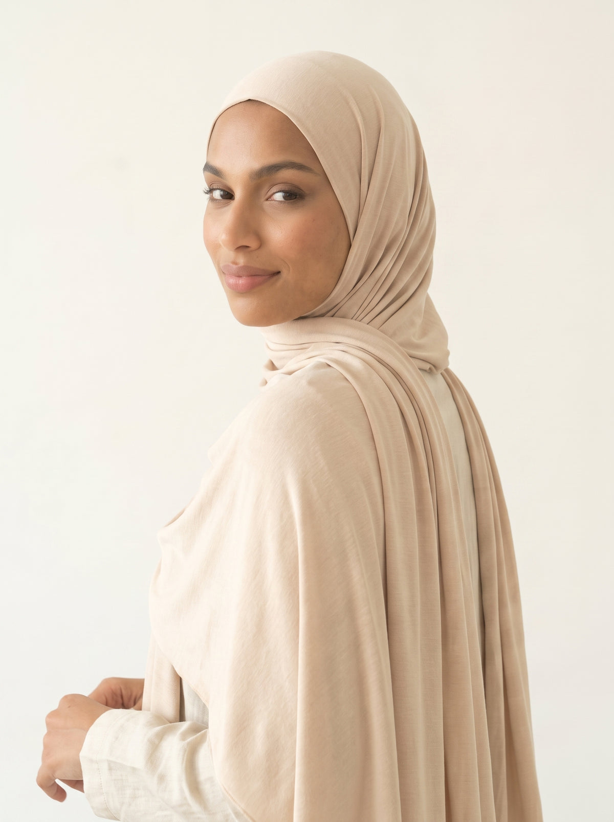 Hijab Air Soft Beige Crème, vue 4 sur 4