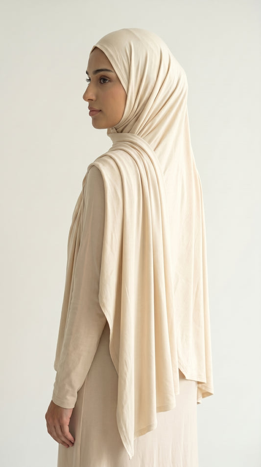 Hijab Jersey Bamboo - Vanille