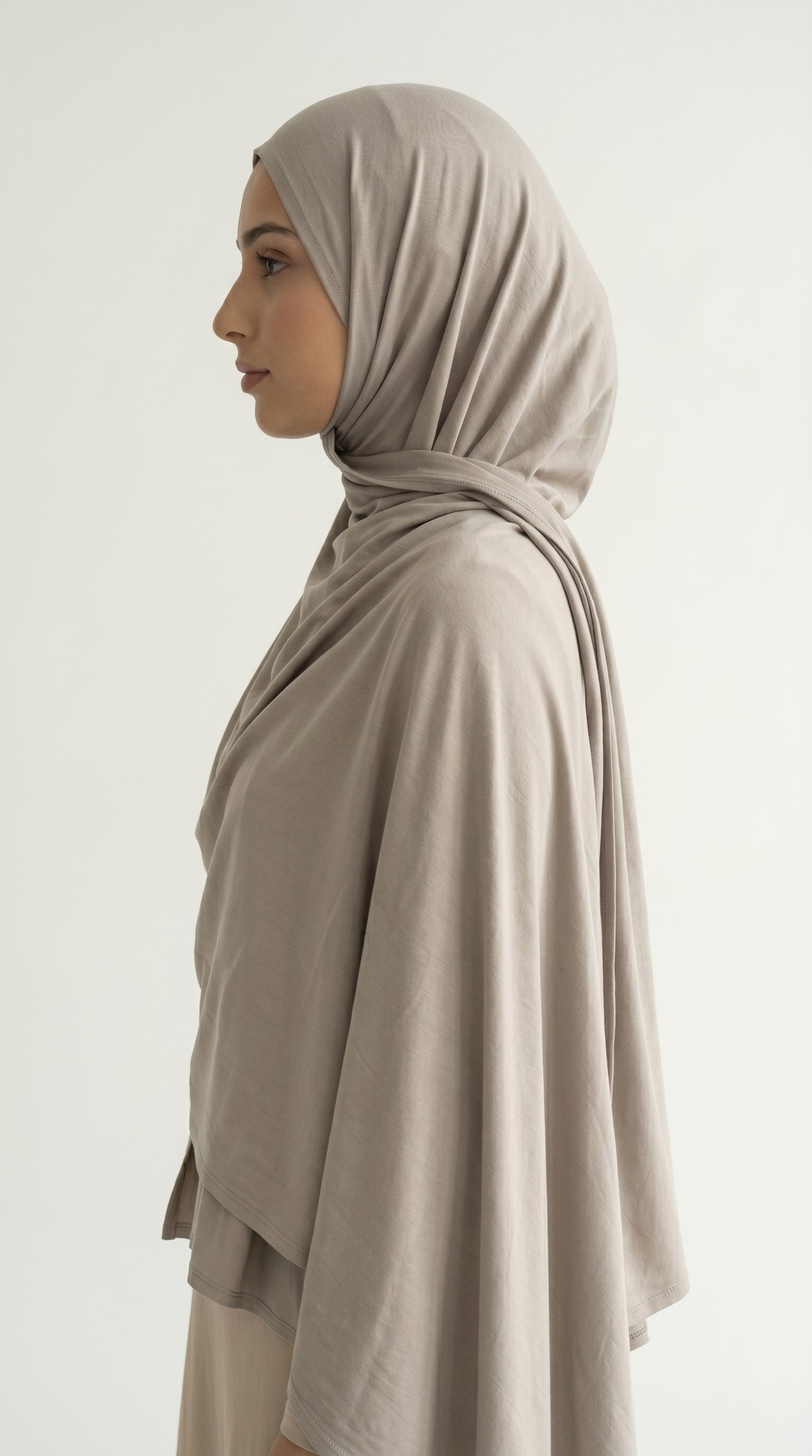 Hijab Jersey Bamboo - Taupe — vue 1