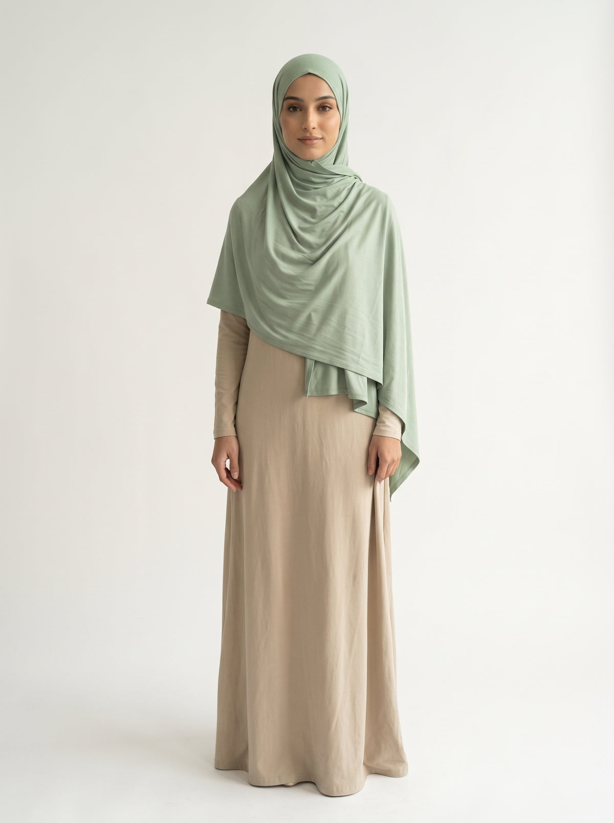 Hijab Jersey Bamboo Sauge, vue 4 sur 4
