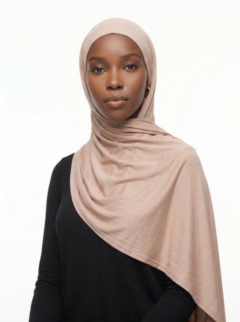 Hijab Coton - Beige Rosé — vue 3