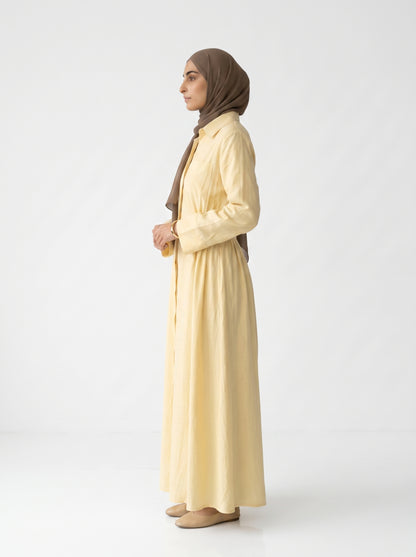Robe Daisy Jaune Pastel, vue 3 sur 4