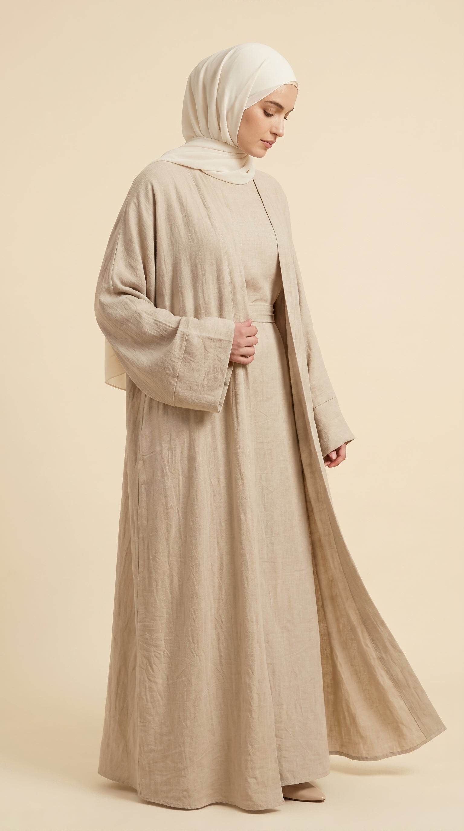 Abaya Dune Beige Sand — AÏKARA Paris