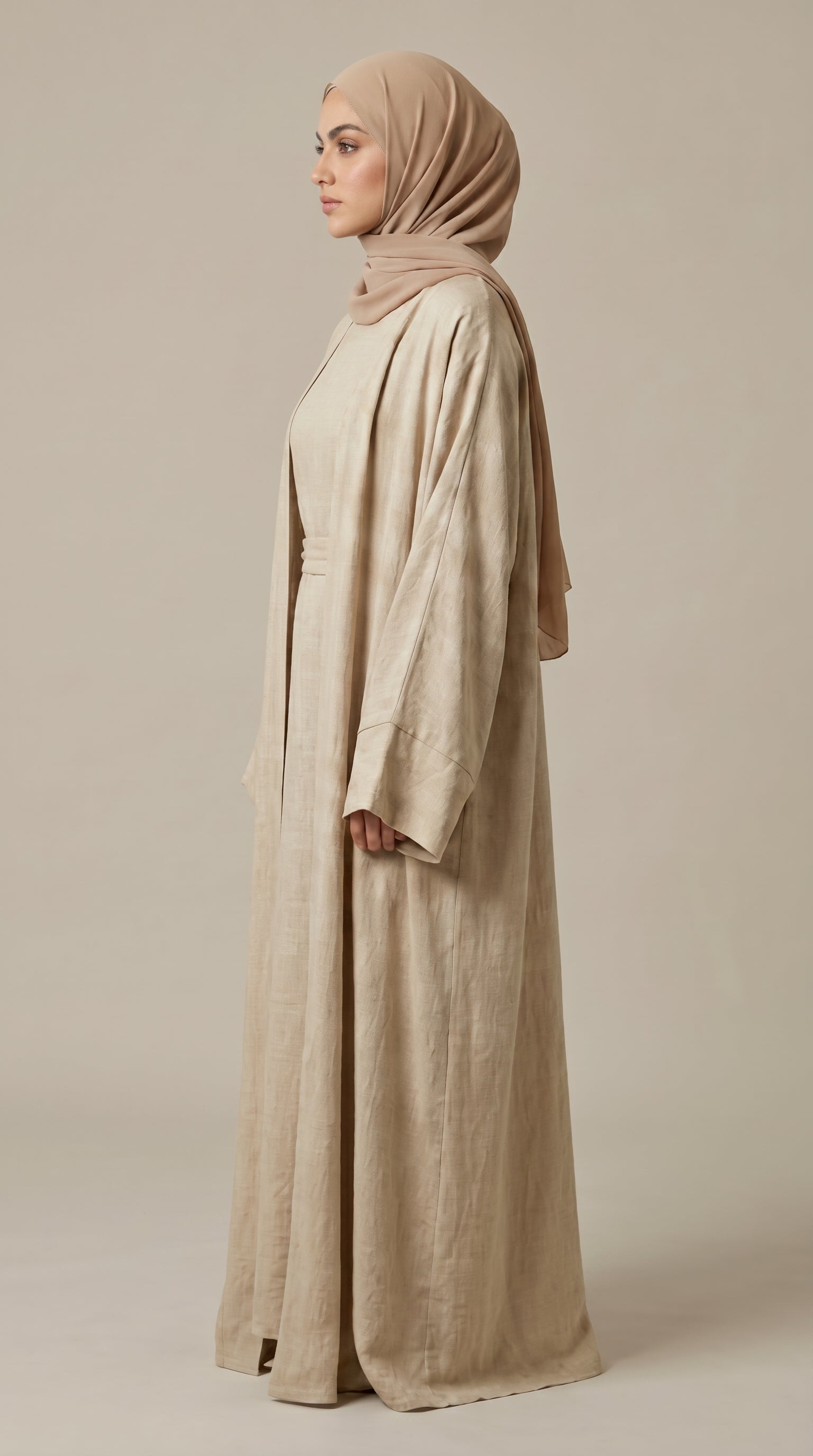 Abaya Dune Beige Sand — AÏKARA Paris