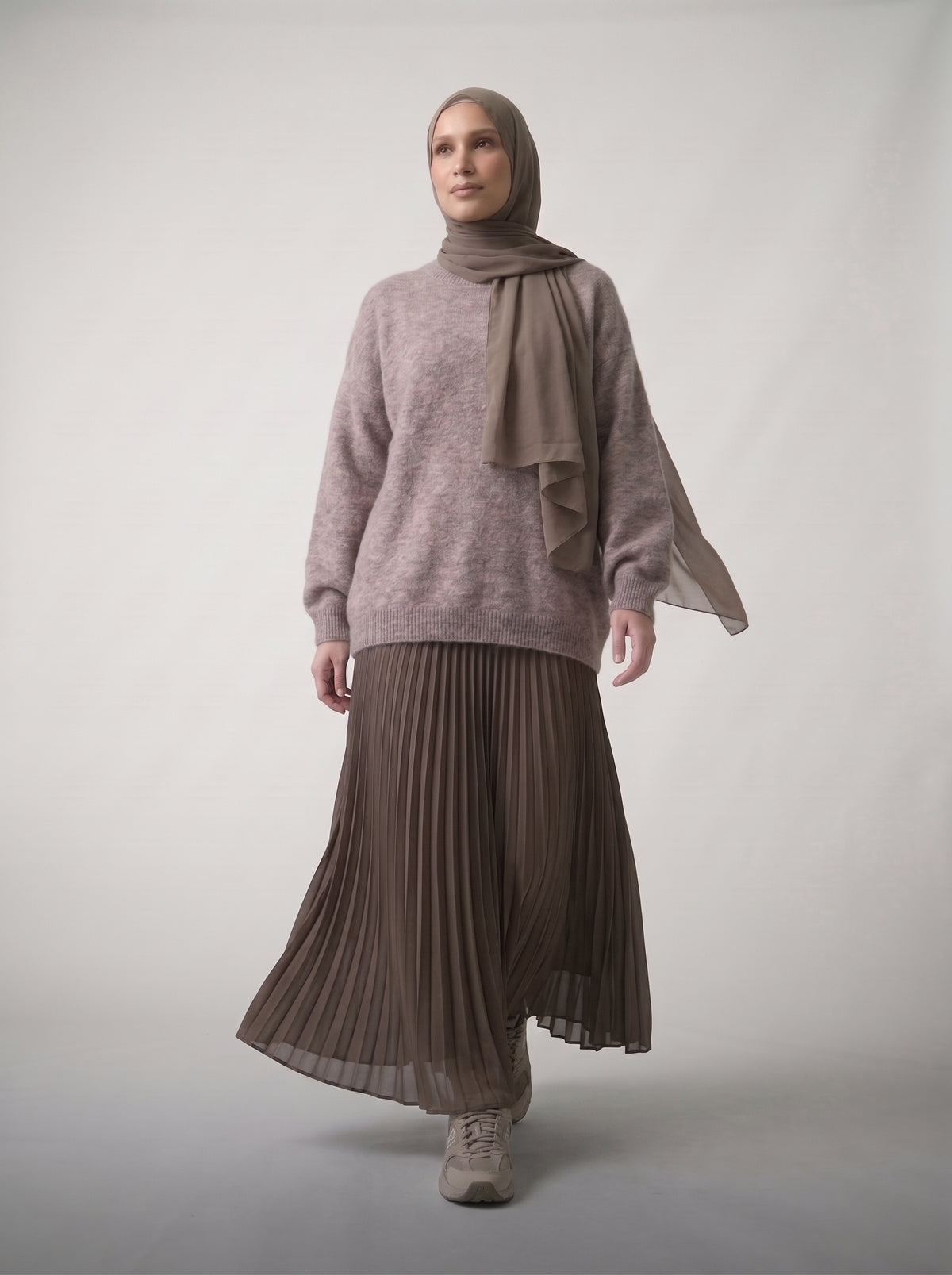 Jupe Pleated - Stone Taupe