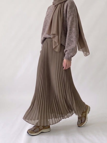 Jupe Pleated - Stone Taupe