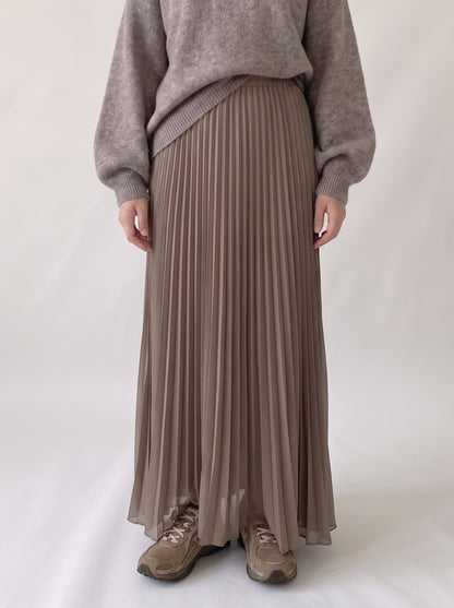 Jupe Pleated - Stone Taupe