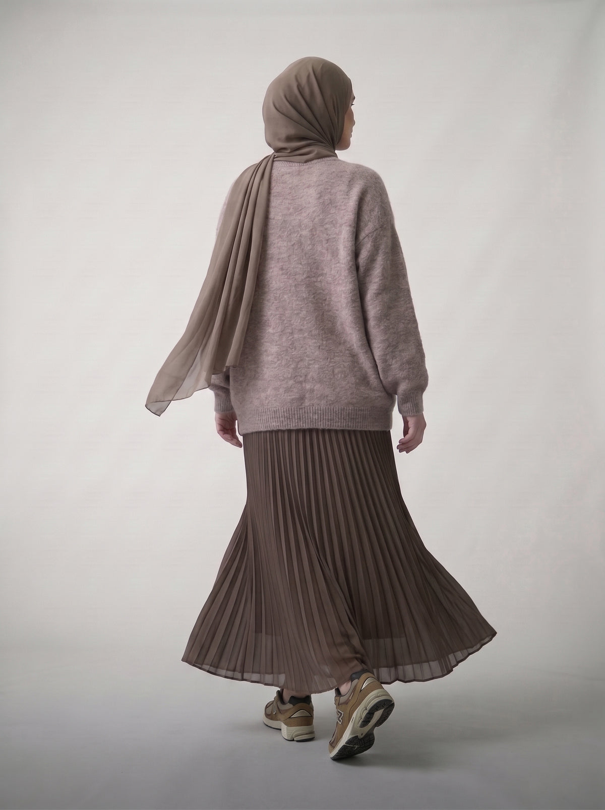 Jupe Pleated - Stone Taupe