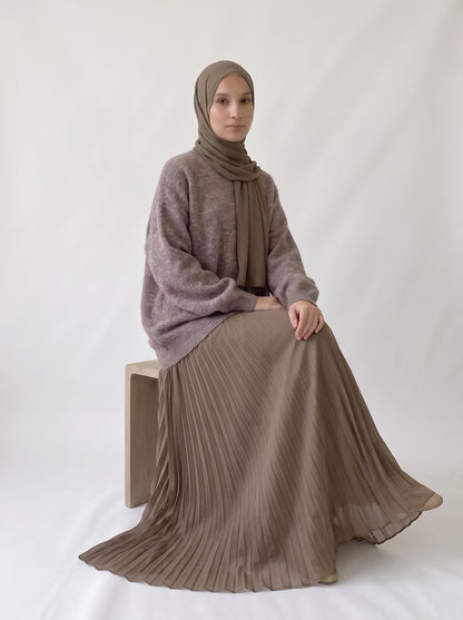 Jupe Pleated - Stone Taupe