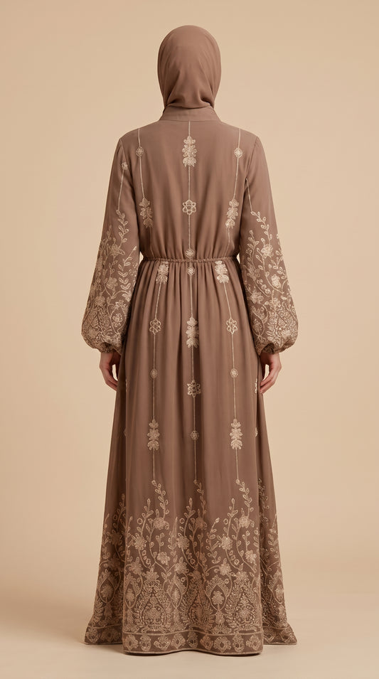 Robe Jasmine Cacao — AÏKARA Paris