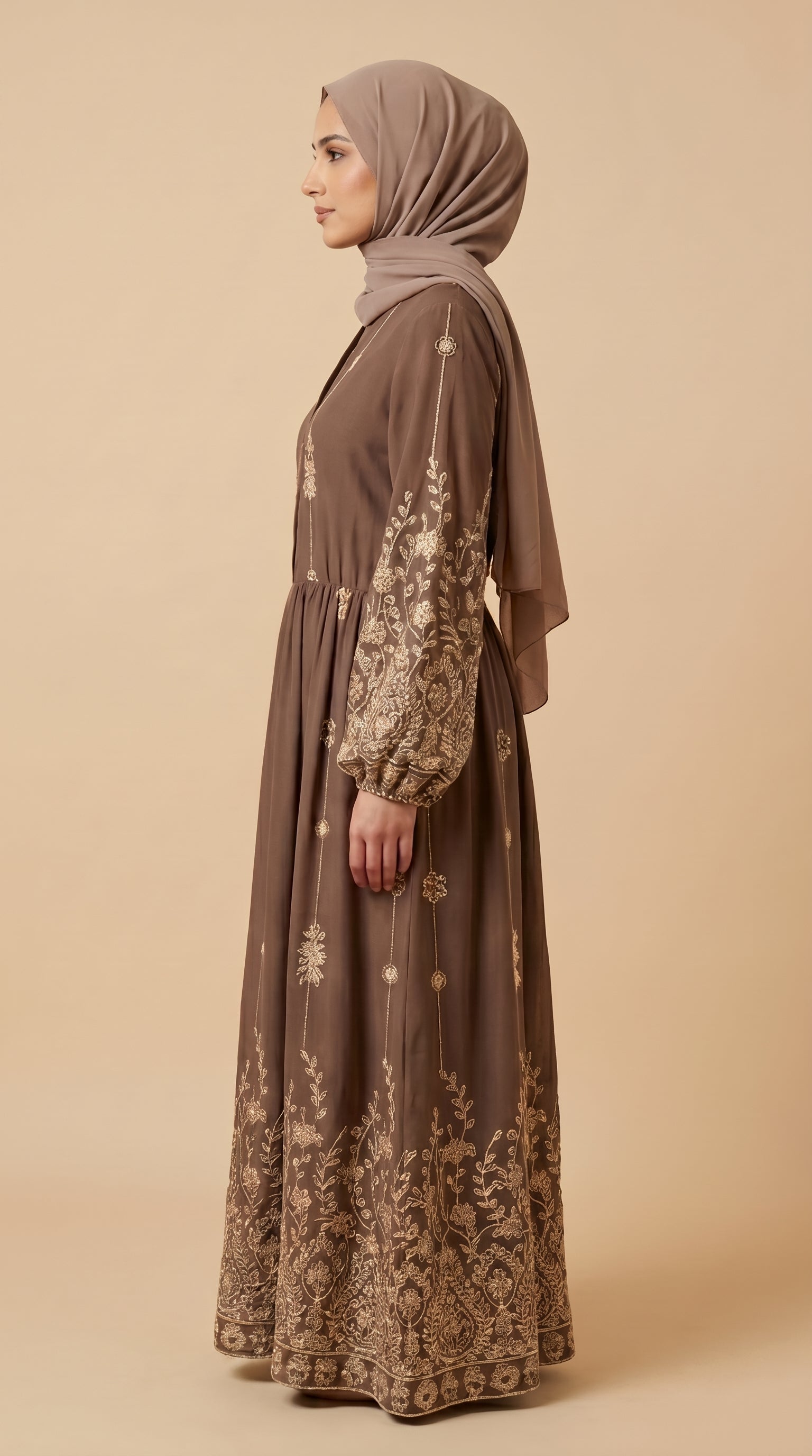 Robe Jasmine Cacao — AÏKARA Paris