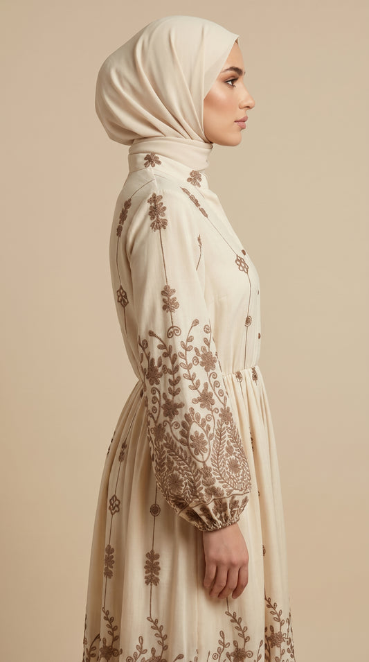 Robe Jasmine Ivoire — AÏKARA Paris