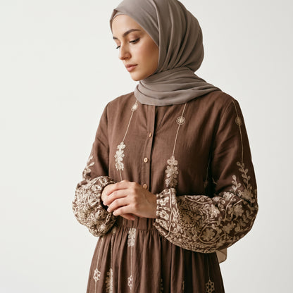 Robe Jasmine Cacao, vue 2 sur 4