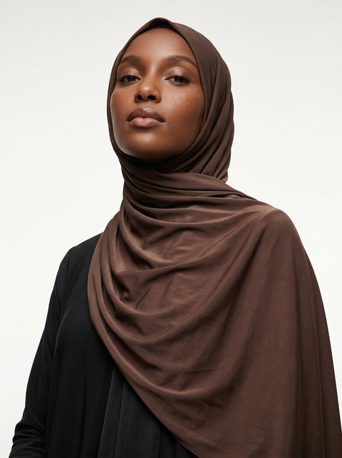 Hijab Jersey Liquid - Brown — vue 4