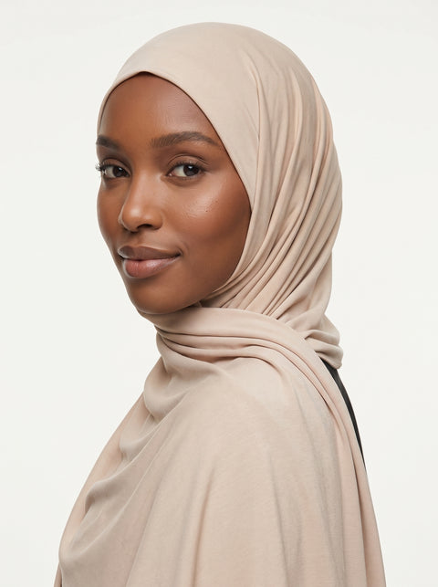 Hijab Jersey Liquid - Beige — vue 3