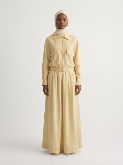 Ensemble Mada Jaune Pâle, Fibre de bois, Polyester, Polyamide, Élastane, AÏKARA Paris