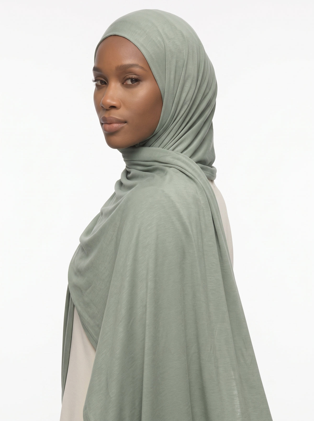 Hijab Modal - Dusty Sage — AÏKARA Paris