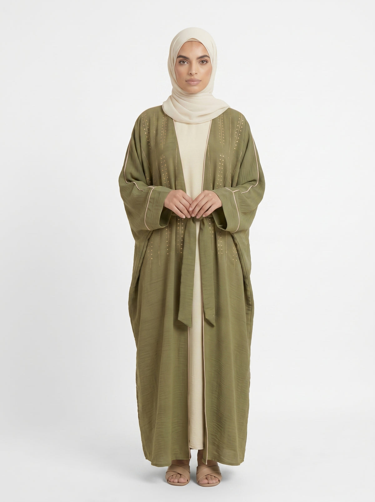 Abaya Weave Olive, vue 4 sur 4