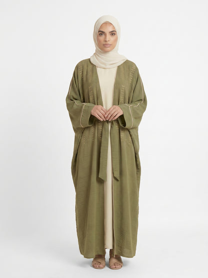 Abaya Weave Olive, vue 4 sur 4