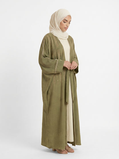Abaya Weave Olive, vue 2 sur 4