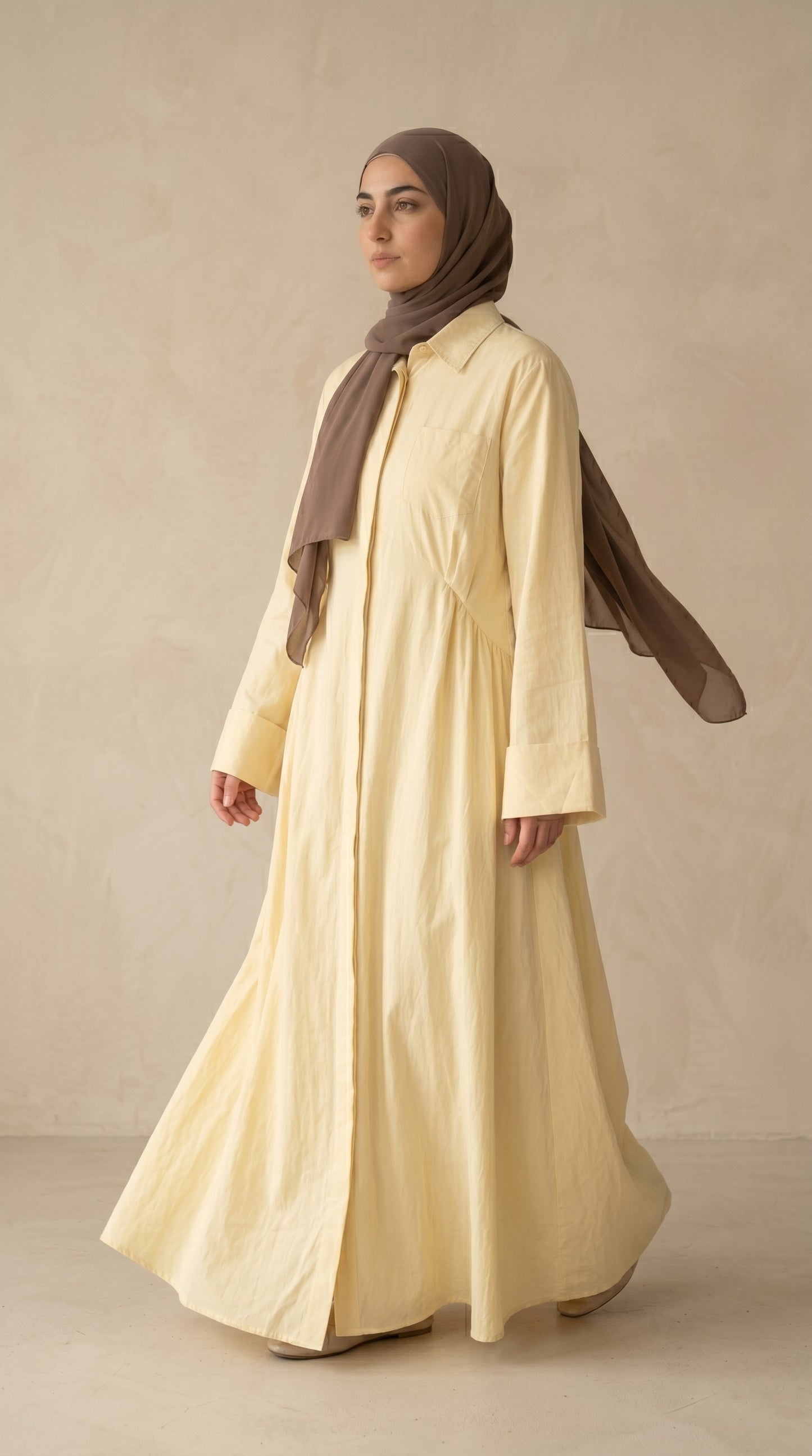 AÏKARA Paris — Robe Robe Daisy Jaune Pastel — vue 1/7