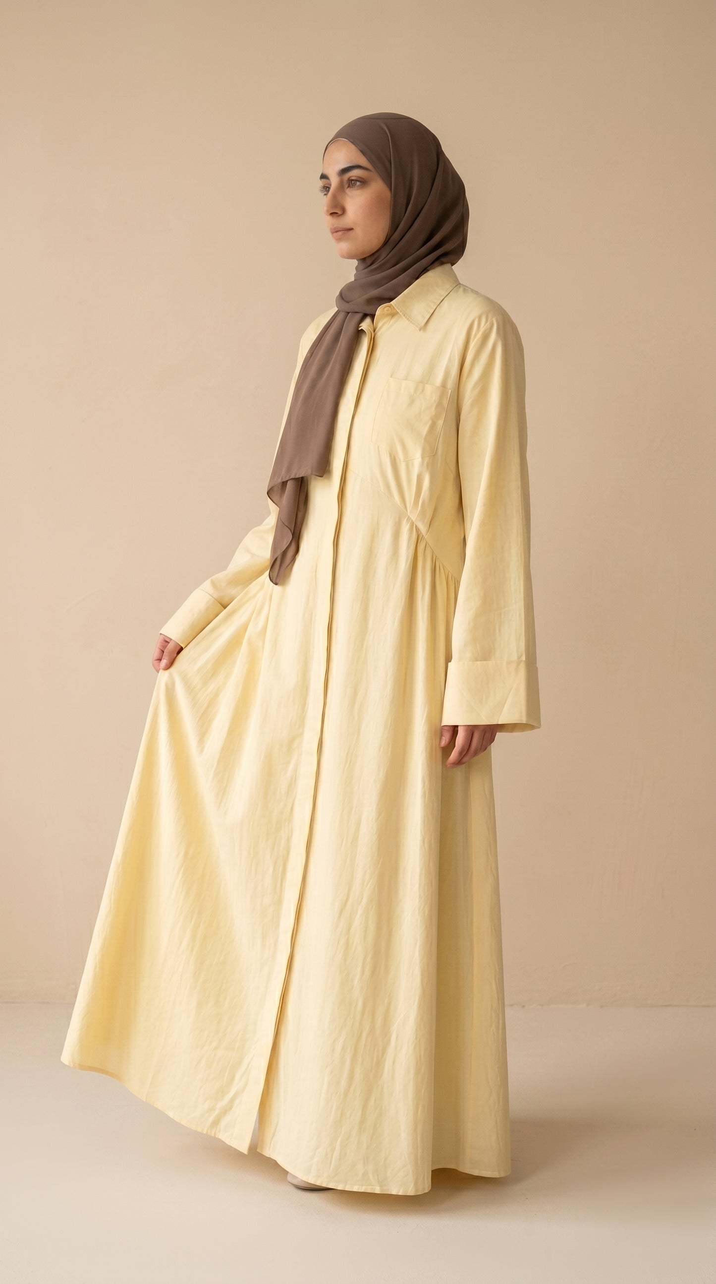AÏKARA Paris — Robe Robe Daisy Jaune Pastel — vue 2/7
