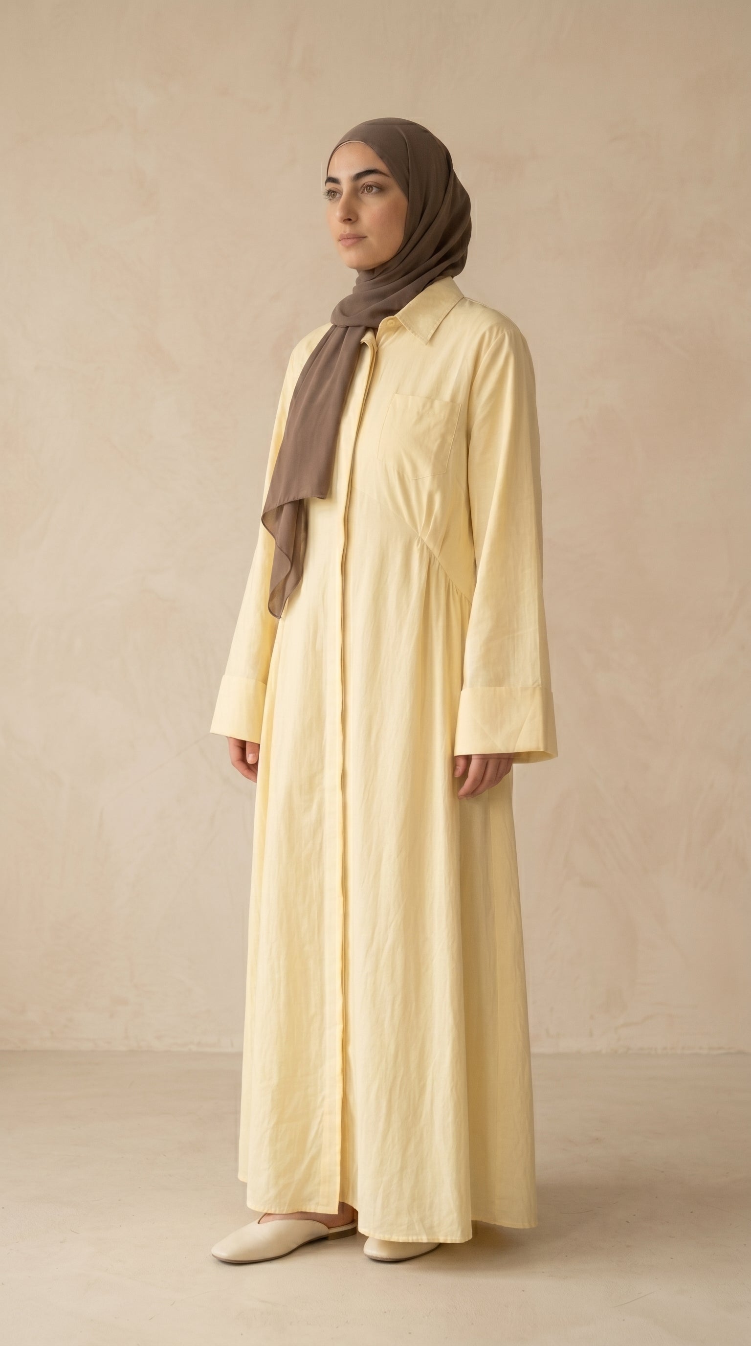 AÏKARA Paris — Robe Robe Daisy Jaune Pastel — vue 6/7