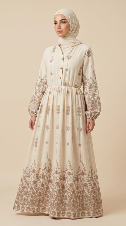 Robe Jasmine Ivoire — AÏKARA Paris