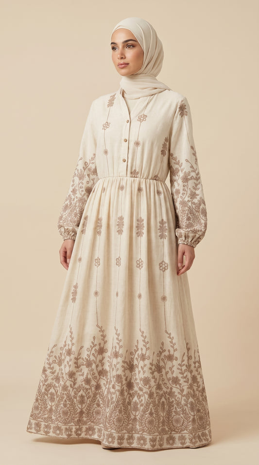 Robe Jasmine Ivoire — AÏKARA Paris